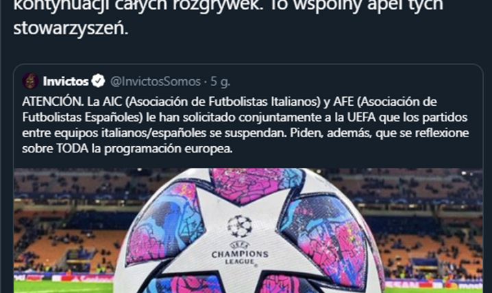 APEL związków włoskich i hiszpańskich piłkarzy do UEFA!